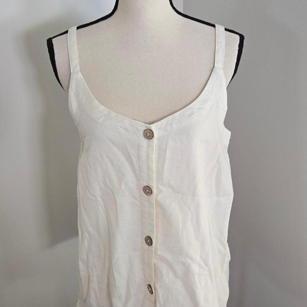 Tentree beige cotton hemp blend tank top S